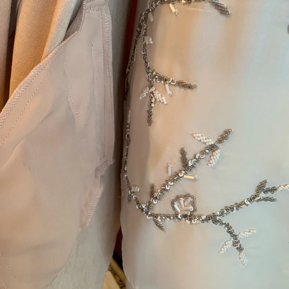 Chico’s Drape Jacket (Size 0) Frosted Petal Color - Picture 9 of 13